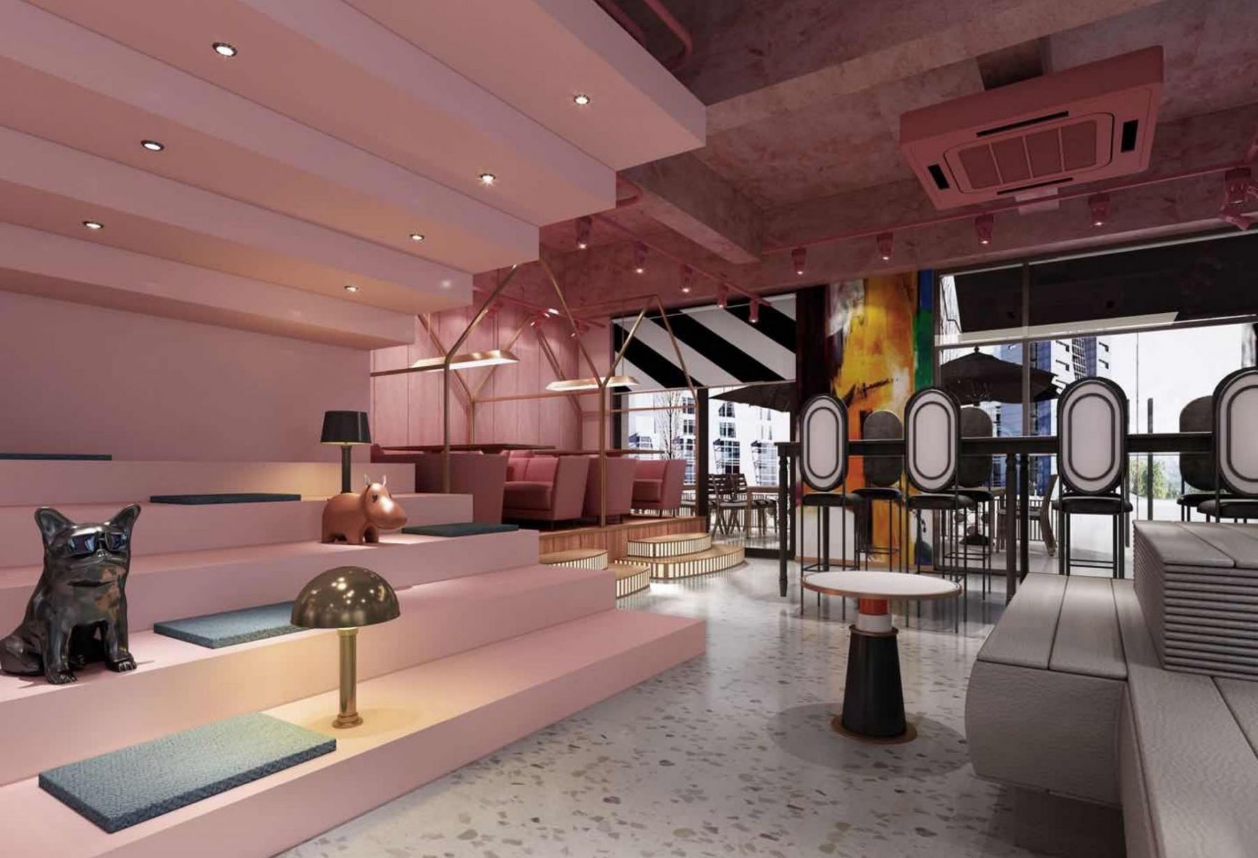 Restaurant-Terrazzo floor